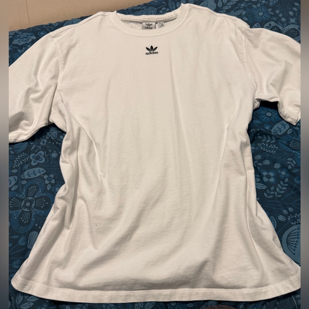 Adidas White Crewneck with Black Logo